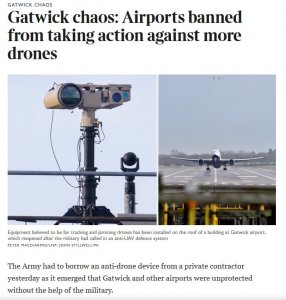 Polohovací zařízení MST pomáhá hledat drony na letišti GATWICK