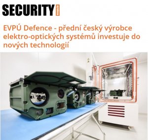 Leading Czech electro-optical system producer invests in new technologies